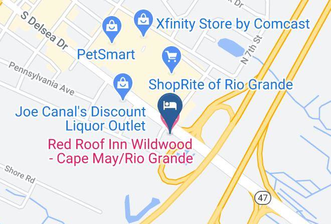Cape May - Red Roof Inn Wildwood Cape May Rio Grande Maps