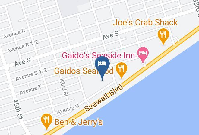 Red Roof Plus+ Galveston Beachfront Map