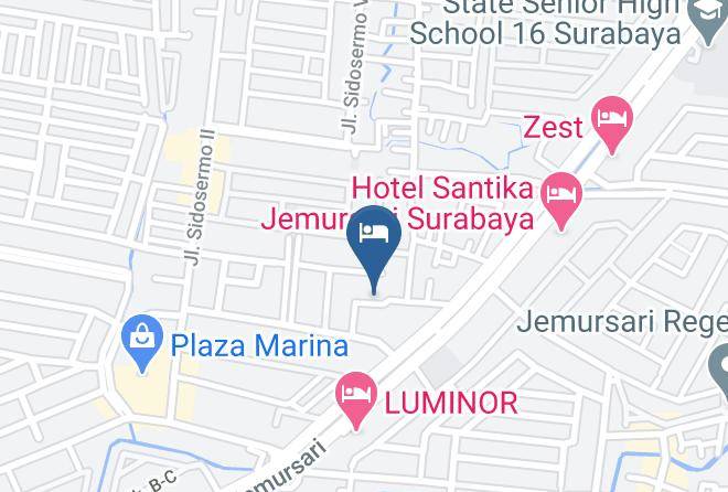 Kota Surabaya - Reddoorz Jemursari Surabaya Maps