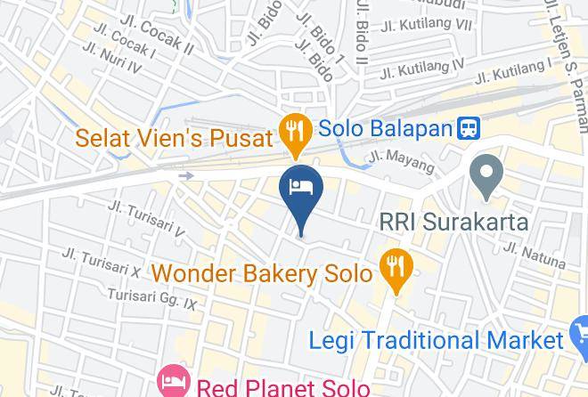 Surakarta - Reddoorz Near Solo Balapan Station 2 Maps
