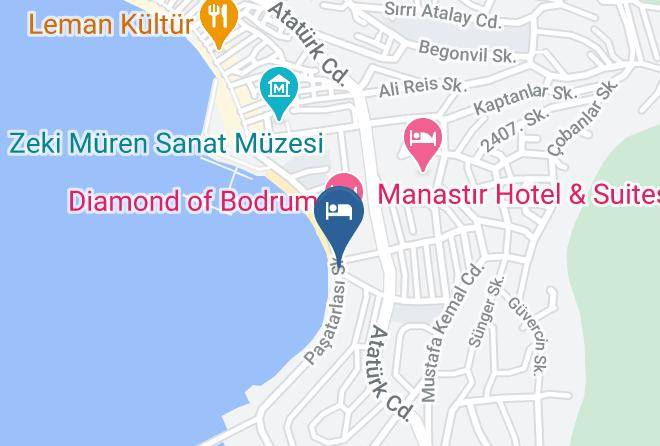 Bodrum - Reds Bodrum Restaurant Ve Beach Maps