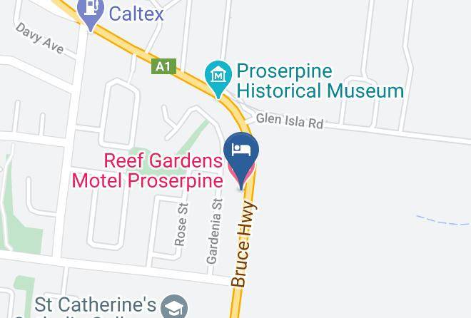 Whitsunday - Reef Gardens Motel Proserpine Maps