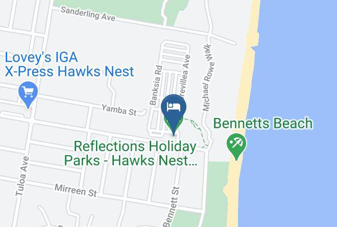 Mid Coast - Reflections Holiday Parks Hawks Nest Holiday Park Maps