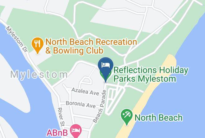 Reflections Holiday Parks Mylestom Map
