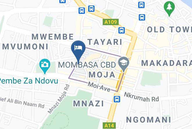 Mombasa - Regency Park Hotel Sizzling Flames Restaurant Maps
