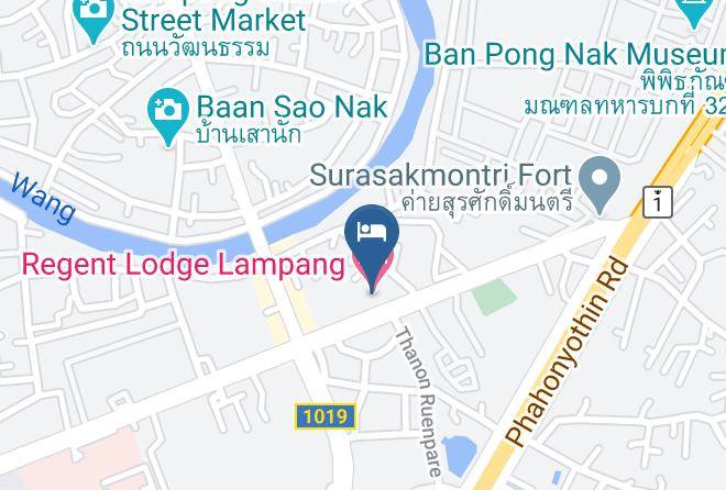 Amphoe Mueang Lampang - Regent Lodge Lampang Hotel Maps