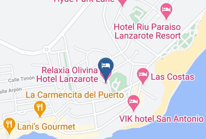 Las Palmas - Relaxia Olivina Hotel Lanzarote Maps
