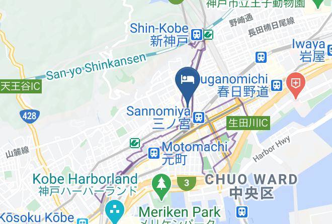 Kobe City Chuo Ward - Remm Plus Kobe Sannomiya Maps