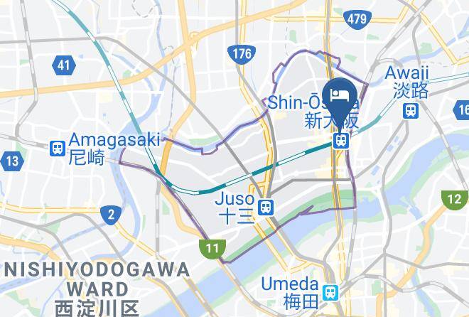 Osaka City Yodogawa Ward - Remm Shin Osaka Maps