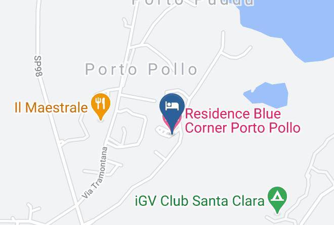 Residence Blue Corner Porto Pollo Map