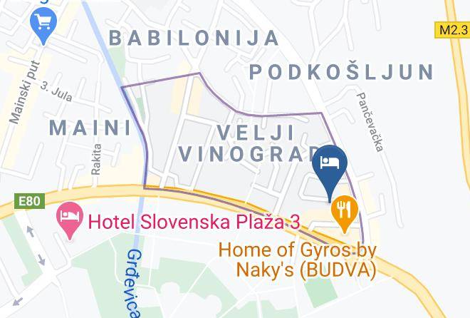 Budva - Residence Celebic Radovic Maps