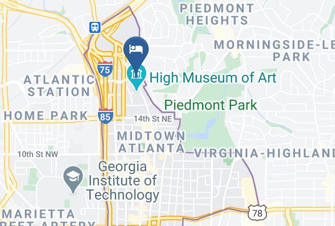 Residence Inn By Marriott Atlanta Midtown Peachtree At 17th Map