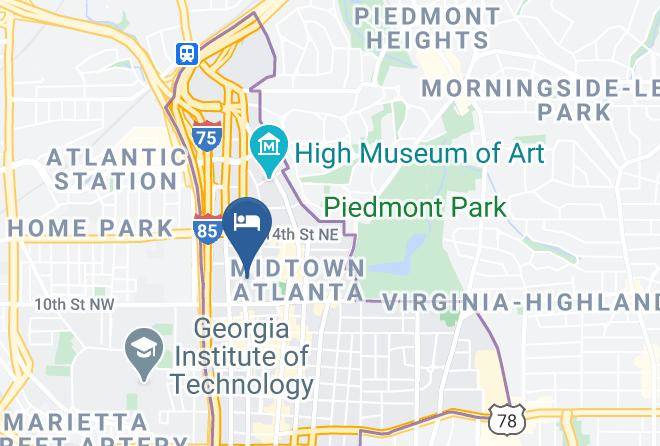 Residence Inn By Marriott Atlanta Midtown Georgia Tech Map