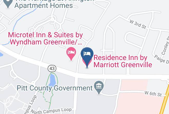 Pitt - Residence Inn By Marriott Greenville Maps
