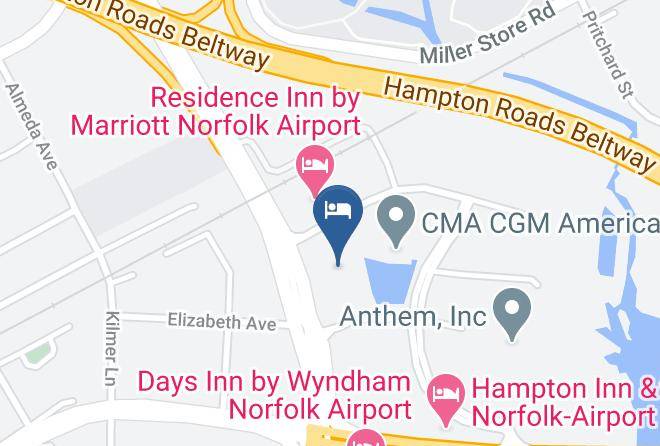 Norfolk City - Delta Hotels By Marriott Norfolk Airport Maps