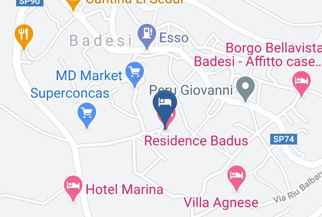 Sassari - Residence Pierre Et Vacances Badus Maps