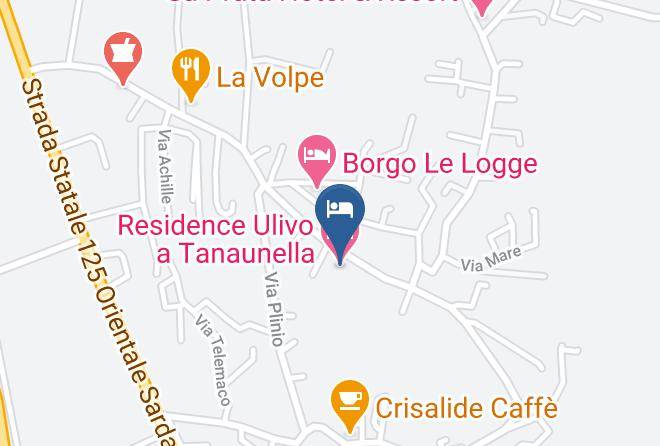 Sassari - Residence Ulivo A Tanaunella Maps