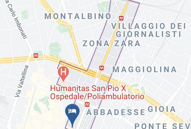Milan - Residence Zara E Domus Lagosta Maps