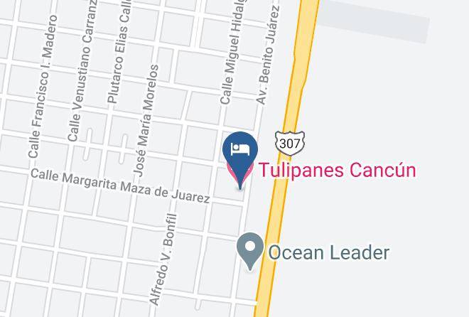 Benito Juarez - Tulipanes Cancun Maps