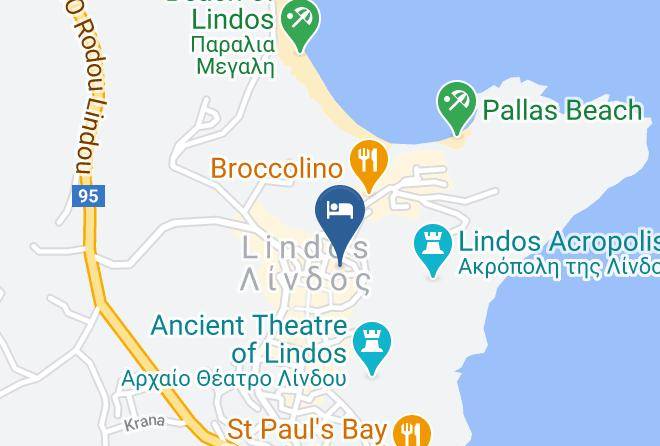 Residenza Maria Lindos Map
