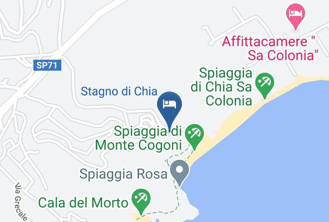 Province Of South Sardinia - Residenze Di Chia Bes Maps