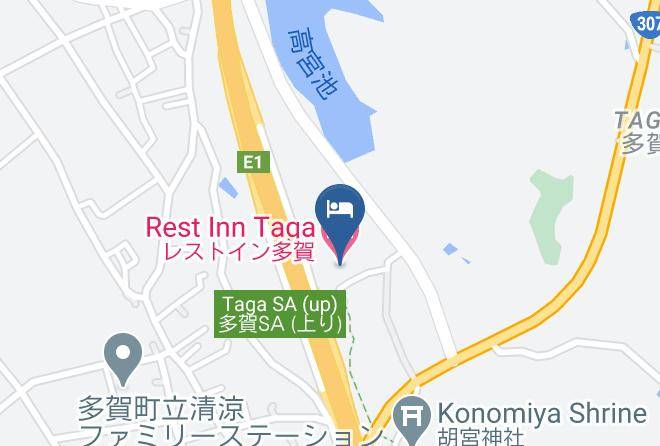 Taga Towninukami District - Rest Inn Taga Maps