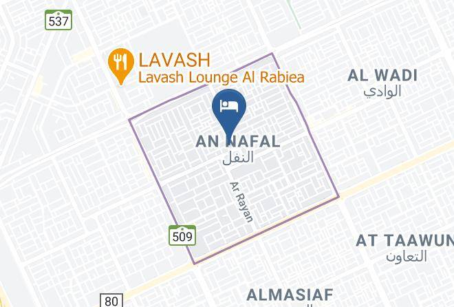Riyadh - Rest Night Hotel Suites Al Nafal Maps