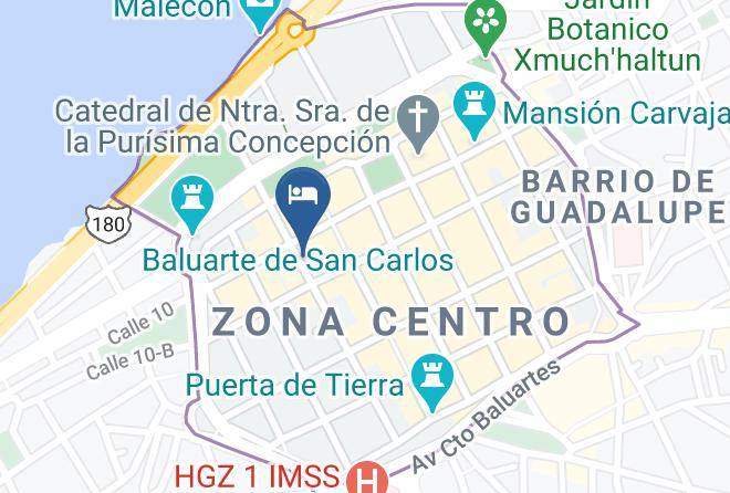 Campeche San Francisco De Campeche Centro - Rest & Recreation Maps