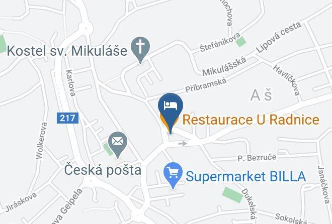 Restaurace A Hotel U Radnice Map