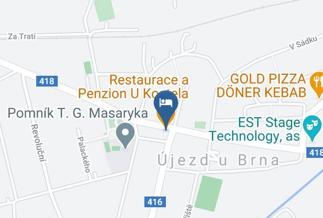 Brno Province - Restaurace A Penzion U Kostela Maps