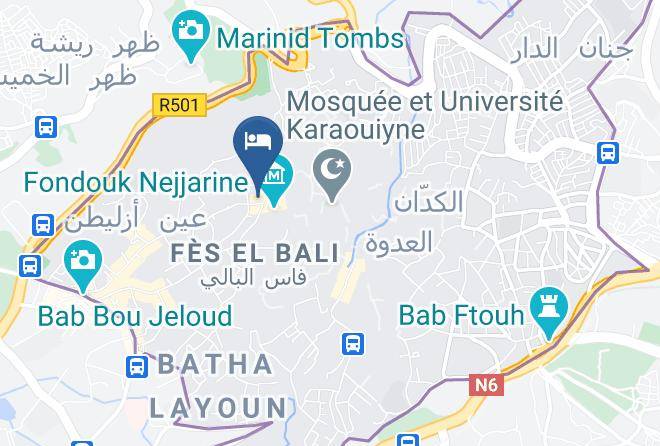 Fez - Restaurant Dar Saada Maps