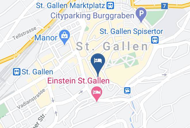 Sankt Gallen - Restaurant Pizzeria Schwanen Maps