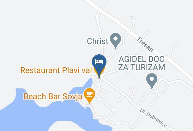 Tribunj - Restaurant Plavi Val Maps