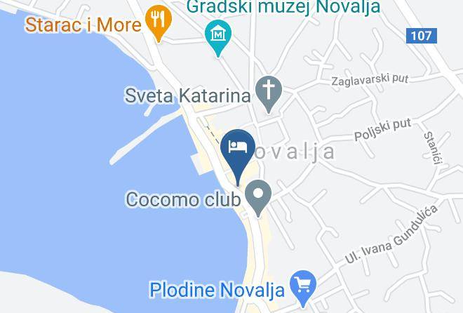 Novalja - Restaurant Timun Maps