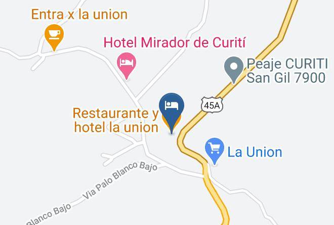 Restaurante Y Hotel La Union Mapa
 - Santander - Curiti