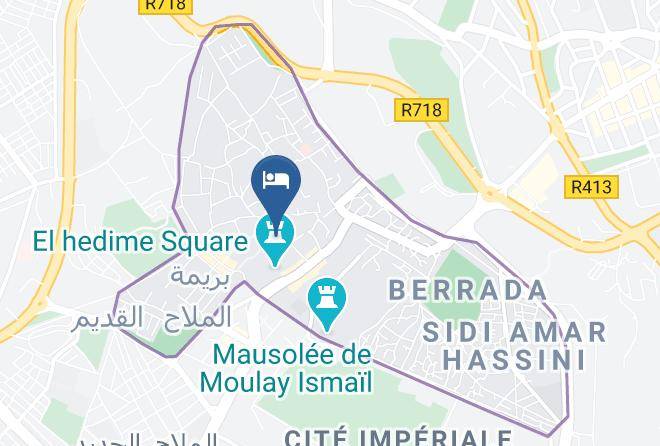 Meknes - Restaurants Mille Et Une Nuite Meknes Maps