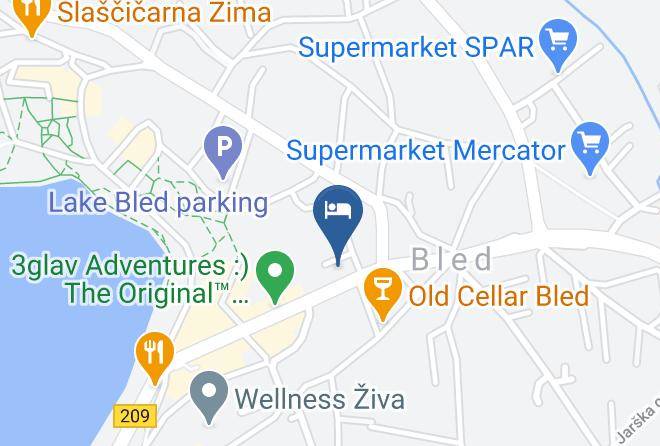 Bled - Restavracija Hotela Krim Maps