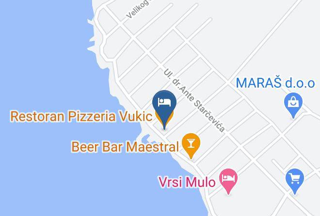 Vrsi - Restoran Pizzeria Vukic Maps