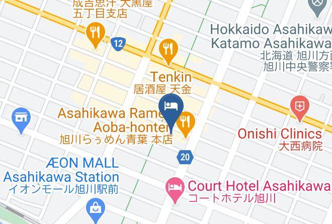 Asahikawa City - Rhotels Inn Hokkaido Asahikawa Maps