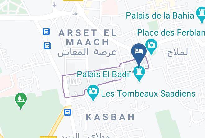 Marrakesh - Riad Al Wafaa Hotel Maison D'hote Marrakech Maps