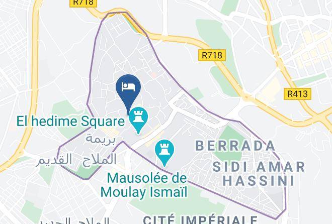 Meknes - Riad Bahia Maps