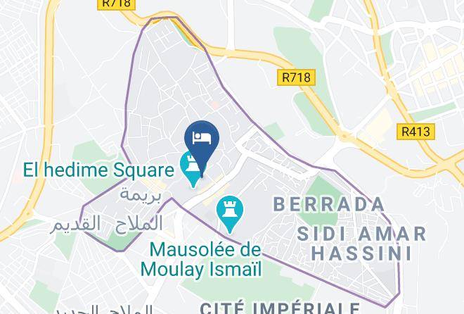 Meknes - Riad Felloussia Meknes Maps