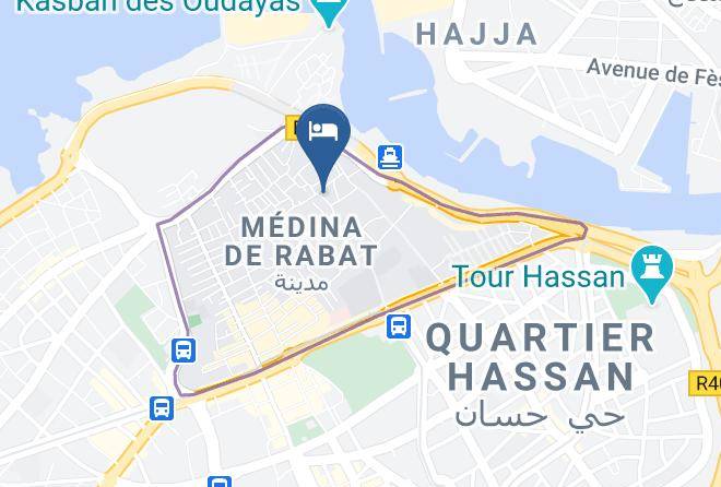 Rabat - Riad Kasbah Lkbira Maps