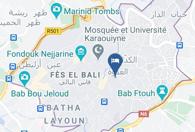 Fez - Riad La Maison Verte Maps