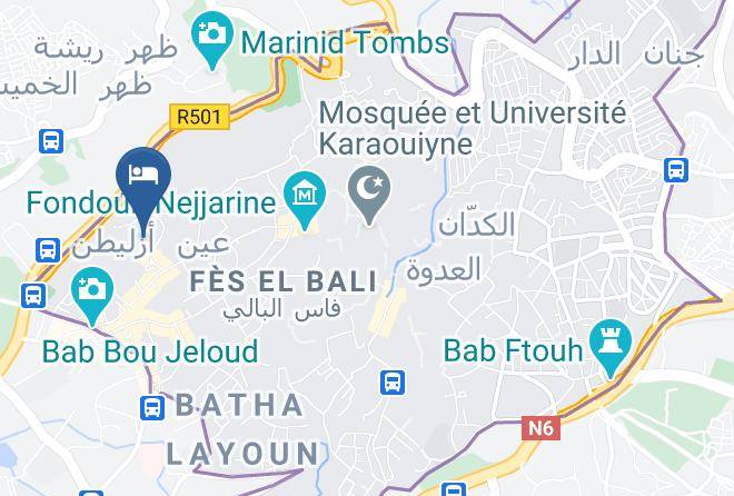 Fez - Riad Les Remparts De Fes Maps
