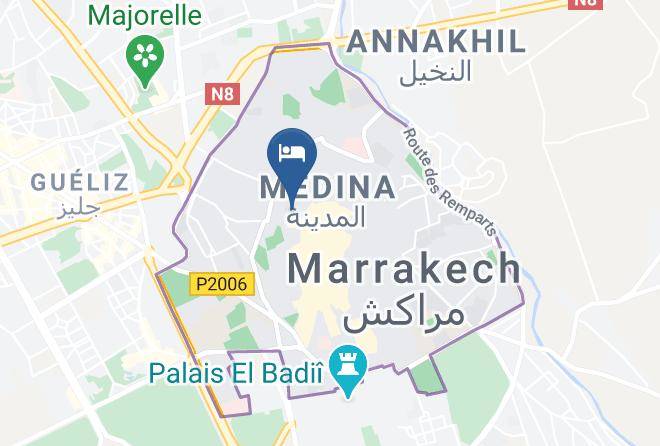 Marrakesh - Riad Les Trois Palmiers El Bacha Maps