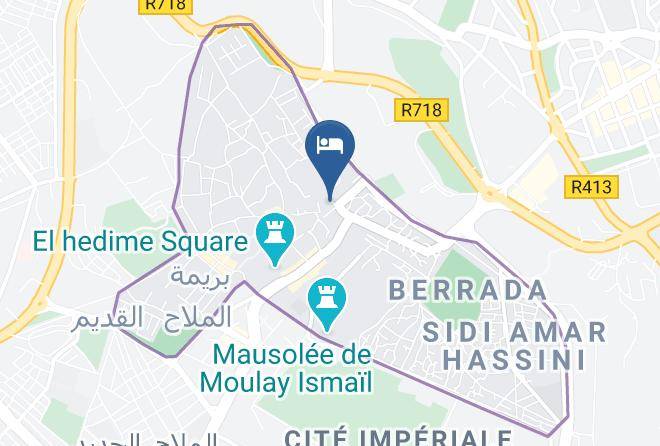 Meknes - Riad Menthe Et Citron Maps