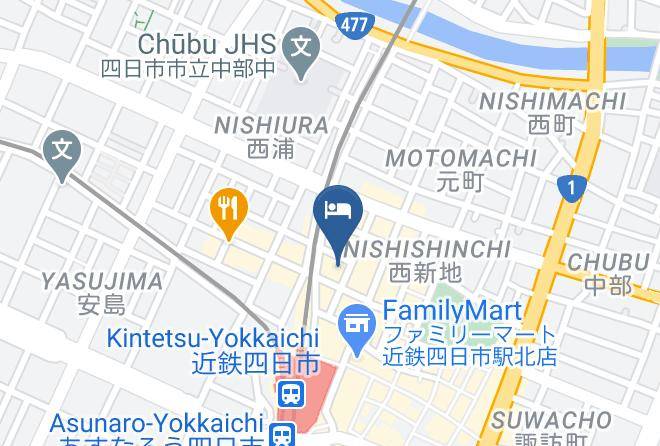 Yokkaichi City - Rib Max Yokkaichi Ekimae Hotel Maps