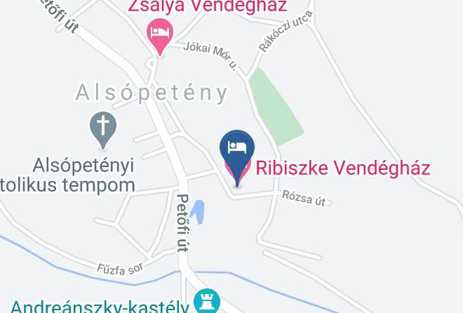 Alsopeteny - Ribiszke Vendeghaz Maps