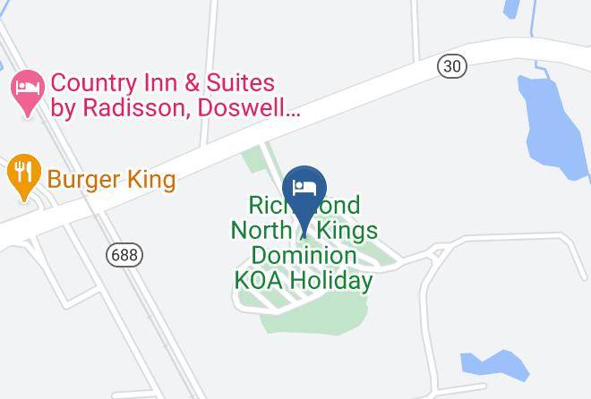 Richmond North Kings Dominion Koa Holiday Map